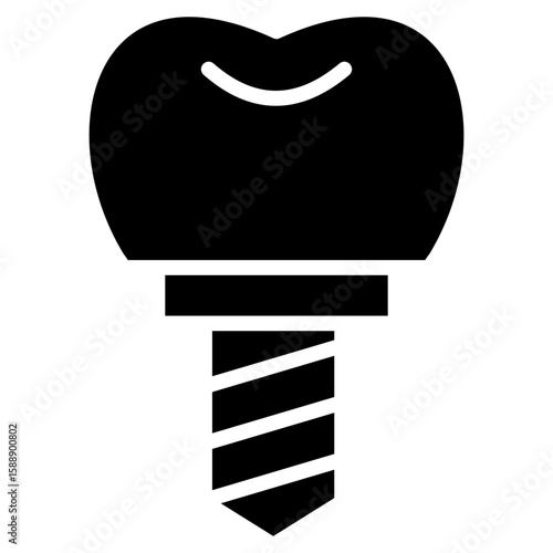 dental implants  glyph icon