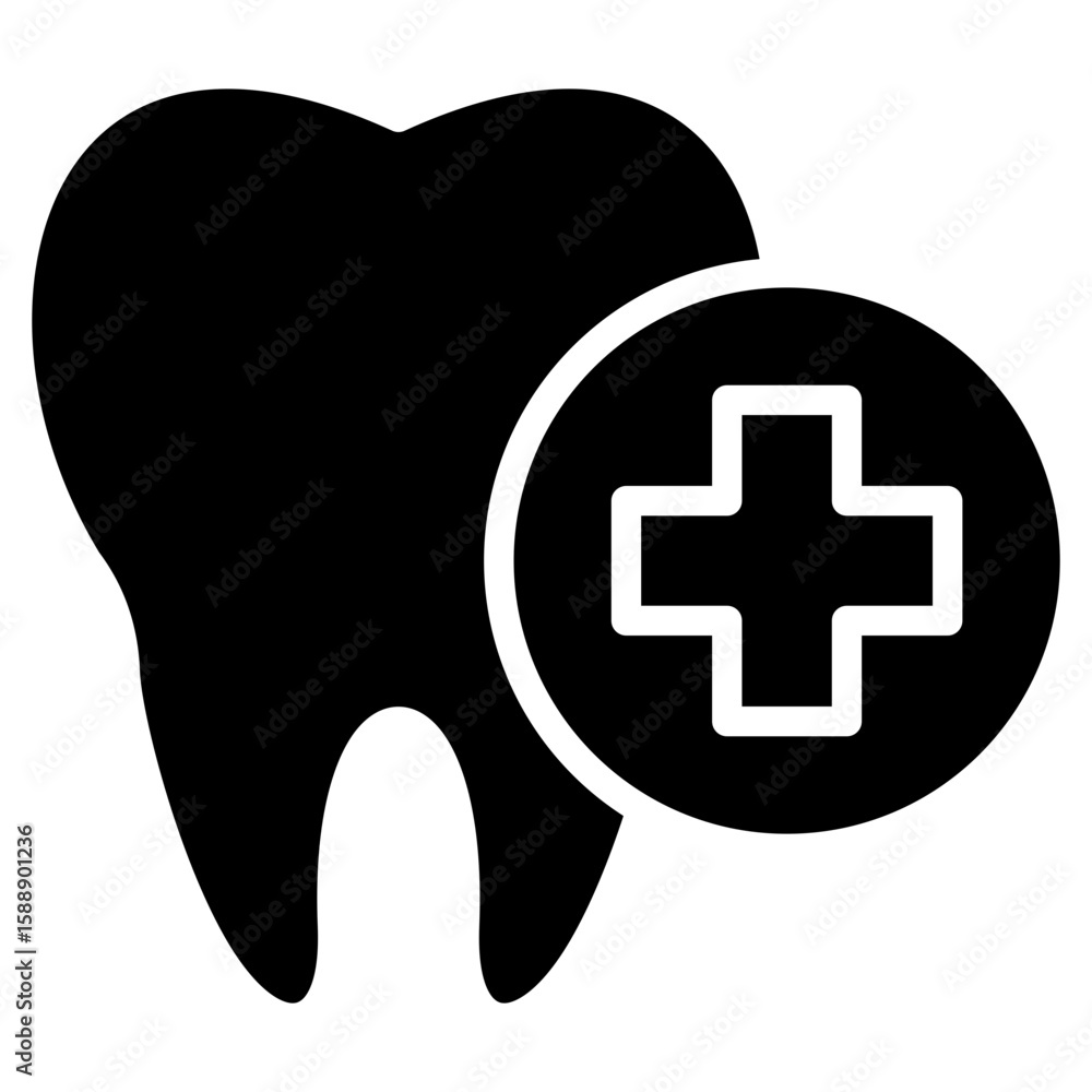 Fototapeta premium emergency dental care glyph icon