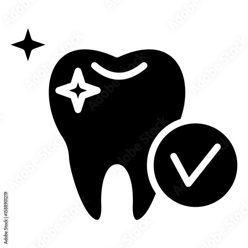 fluoride treatment glyph icon
