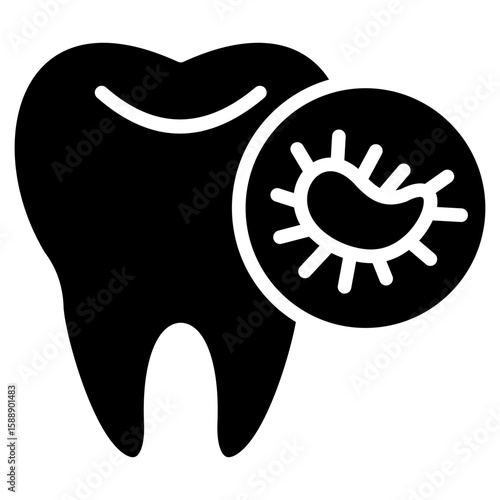 oral cancer screening glyph icon