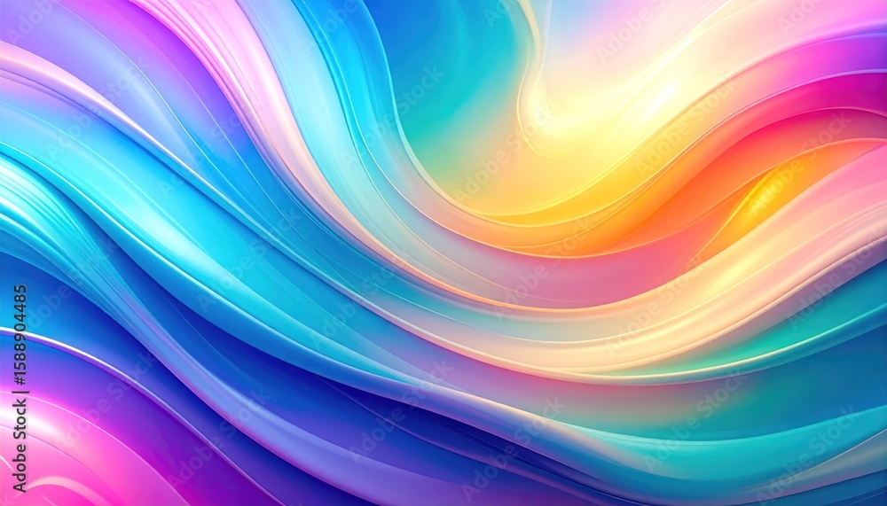Obraz premium Abstract Swirling Multicolored Background with Gradient and Smooth Texture