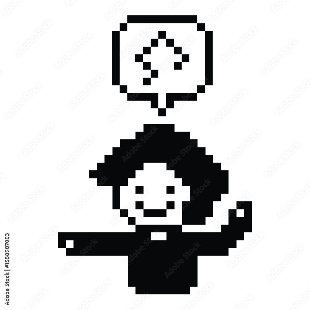 Obraz premium Cute cartoon pixel character cute man exercises training aerobic dance lifestyle music decoration life style 8 bit male boy dance with music game 8bit fitness isolated PNG vector.