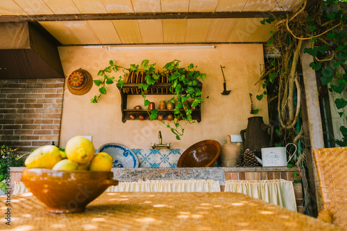Farmhouse in Spain outdoor kitchen