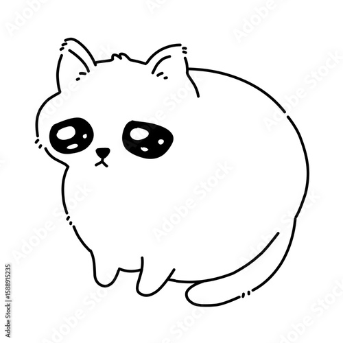 vector illustration of a cartoon cat