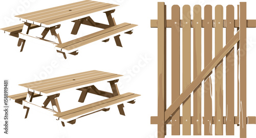 
3D wooden table