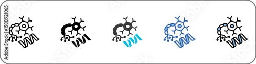 Neurotrophic Factor Icon Pack Multistyle Illustration