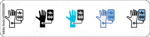 Electromyography Icon Pack Multistyle Illustration