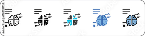 Neural Decoding Icon Pack Multistyle Illustration