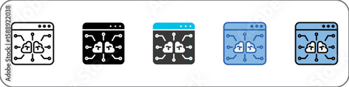 Cognitive Computing Icon Pack Multistyle Illustration