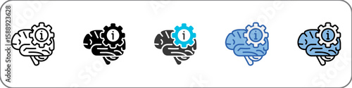 Neural Computation Icon Pack Multistyle Illustration