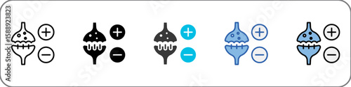 Synaptic Plasticity Icon Pack Multistyle Illustration