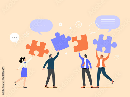 The concept of cooperation, working as a team to solve problems together for the success of the team