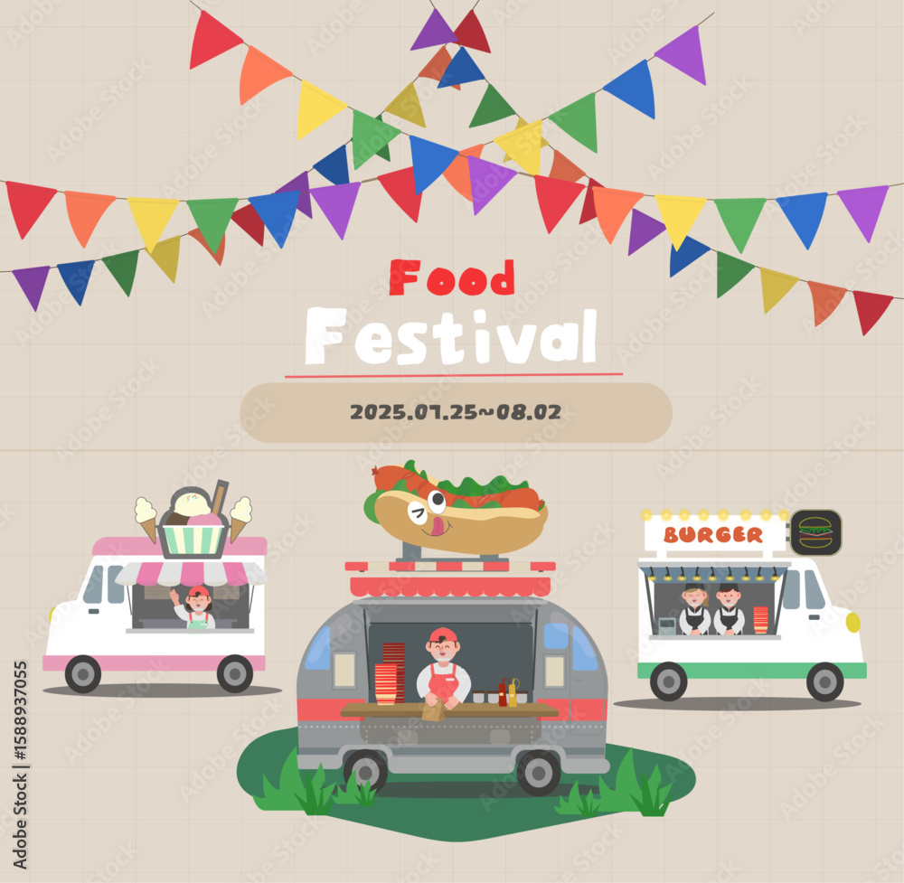 Naklejka premium foodfestival