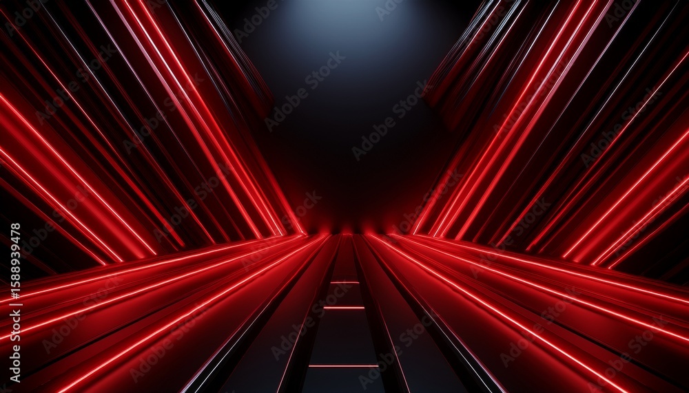 Fototapeta premium ultra hd red neon light black background abstract 3d texture black pattern background wallpaper 3d rendering