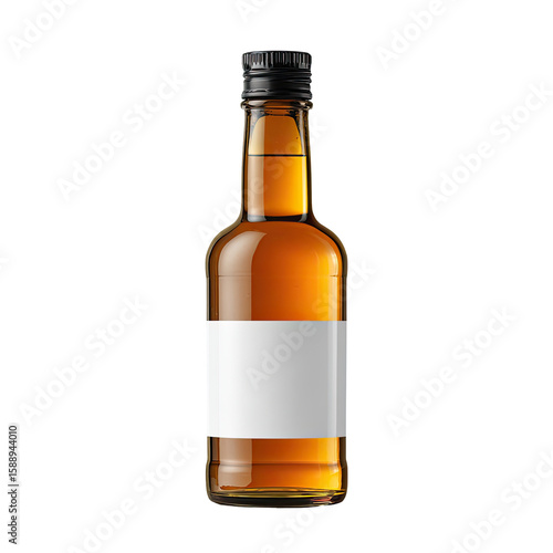 Amber glass bottle with blank label (2)