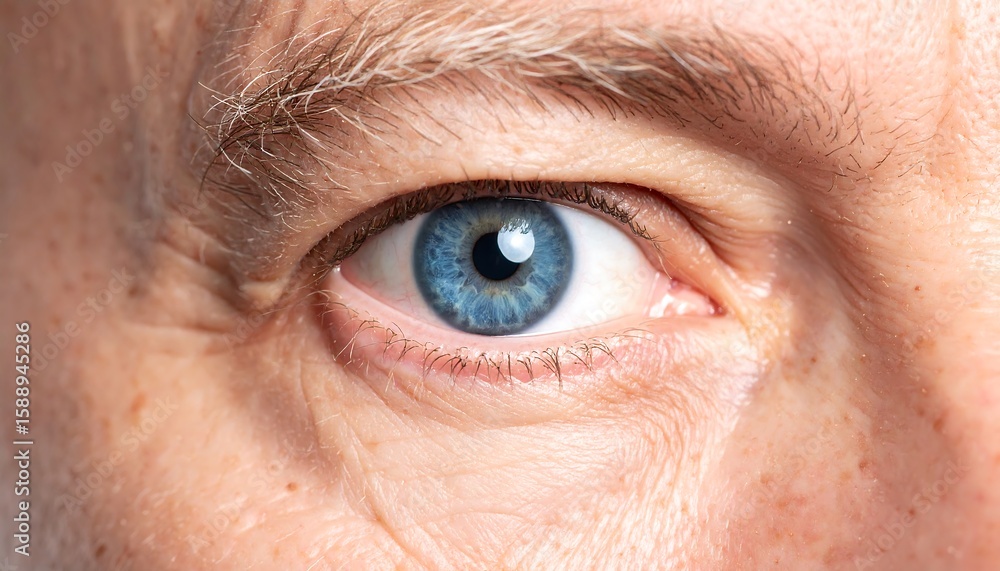 Fototapeta premium Close-up of a blue eye (1)