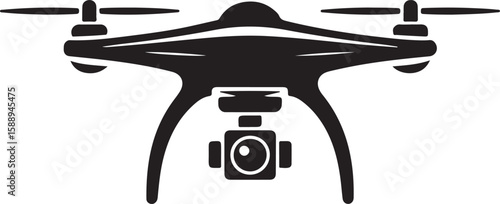 Flying Drone Silhouette Vector

Quadcopter Technology Illustration

Remote-Controlled Drone Design

Modern Drone in Flight Graphic

Aerial Drone Silhouette Art