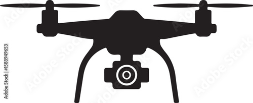 Flying Drone Silhouette Vector

Quadcopter Technology Illustration

Remote-Controlled Drone Design

Modern Drone in Flight Graphic

Aerial Drone Silhouette Art