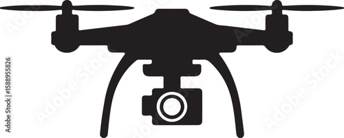 Flying Drone Silhouette Vector

Quadcopter Technology Illustration

Remote-Controlled Drone Design

Modern Drone in Flight Graphic

Aerial Drone Silhouette Art