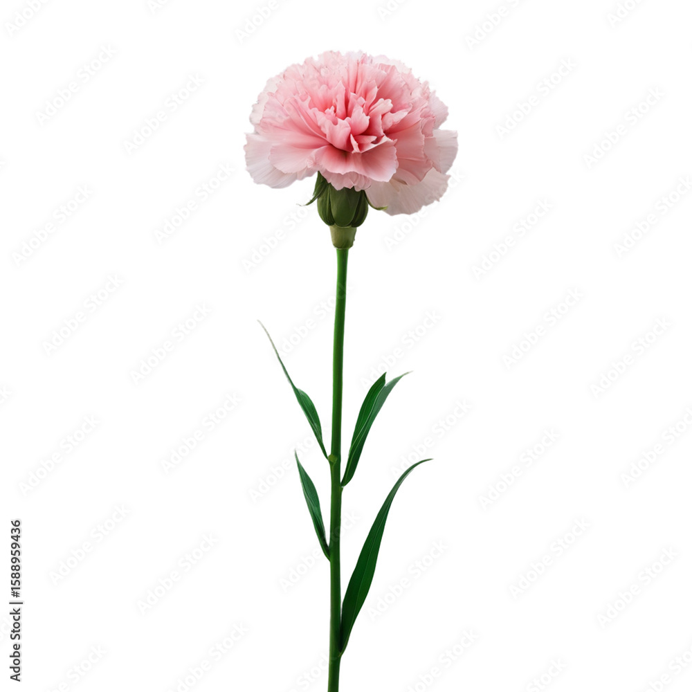 pink carnation flower isolated on white pink carnation flower isolated on white