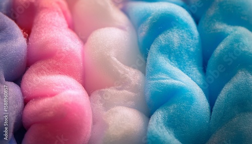 styled bulk vintage candy extreme close up macro photo of sour cotton candy rainbows pink and blue rainbow candy