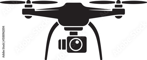 Flying Drone Silhouette Vector

Quadcopter Technology Illustration

Remote-Controlled Drone Design

Modern Drone in Flight Graphic

Aerial Drone Silhouette Art