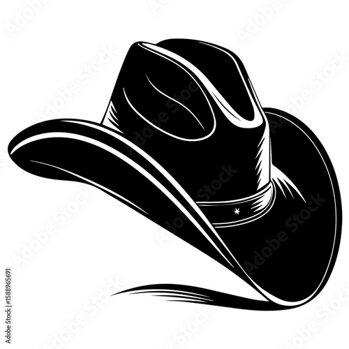 Vector Illustration of Cowboy Hat isolated on white