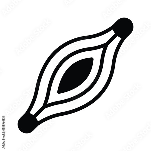 An editable glyph icon of muscle anatomy
