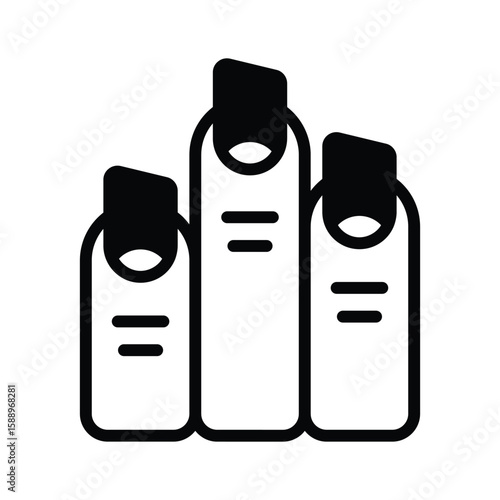 Trendy glyph icon of human nails care