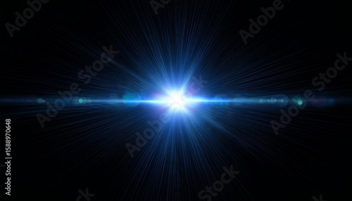 lens flare effect 3d rendering