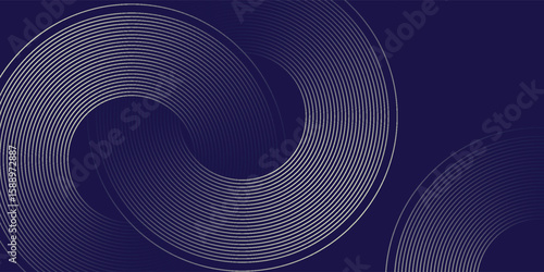 abstract blue gold stripe line, geometric circle texture background, futuristic technology, retro styled concept, vector ilustration.