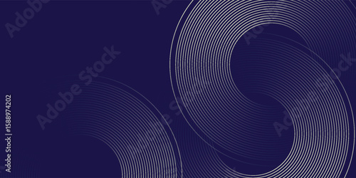 abstract blue gold stripe line, geometric circle texture background, futuristic technology, retro styled concept, vector ilustration.