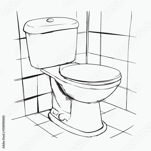 toilet bowl and toilet