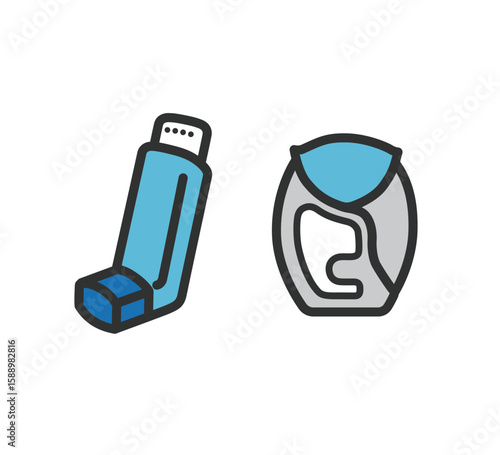 吸入剤　吸入器のイラスト
