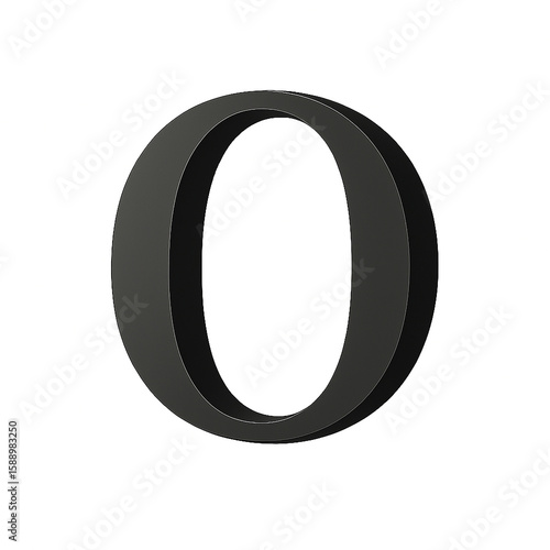 3D Greek Alphabet Letters Uppercase and Lowercase Isolated on White Background.