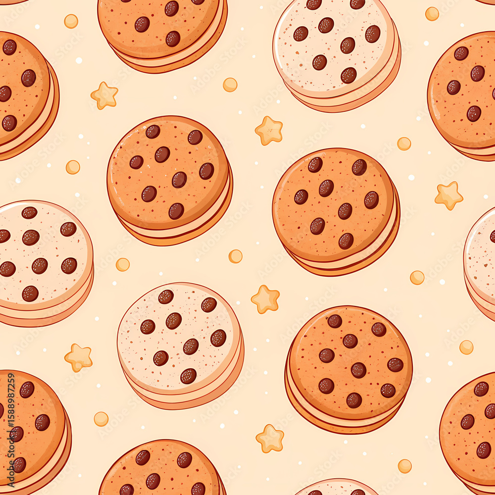 Fototapeta premium seamless pattern of Cookies