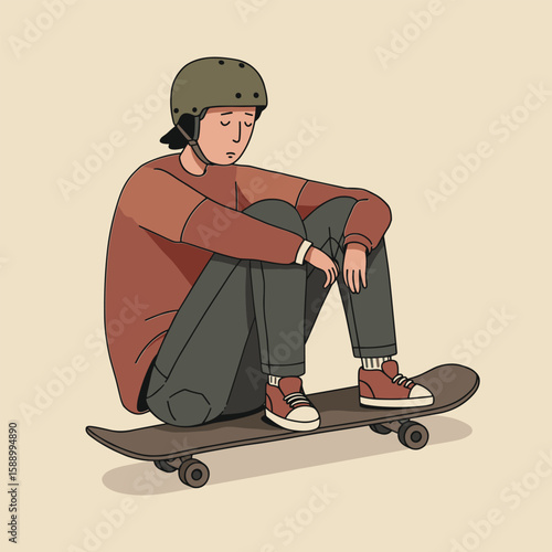 boy with skateboard