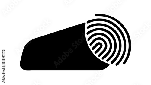 Fingerprint scan security identification biometric authentication access control technology concept design