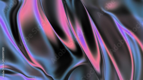 Wallpaper Mural Dark and shimmering liquid textures. Flowing neon colors on black. Torontodigital.ca