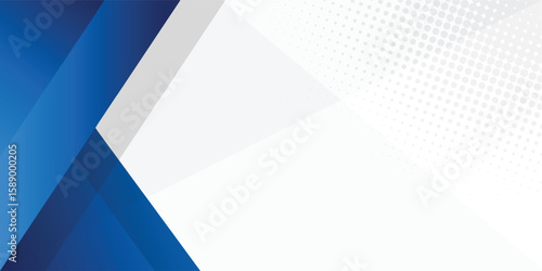 Abstract blue light gradient stripes geometric shapes with copy space banner for presentation background