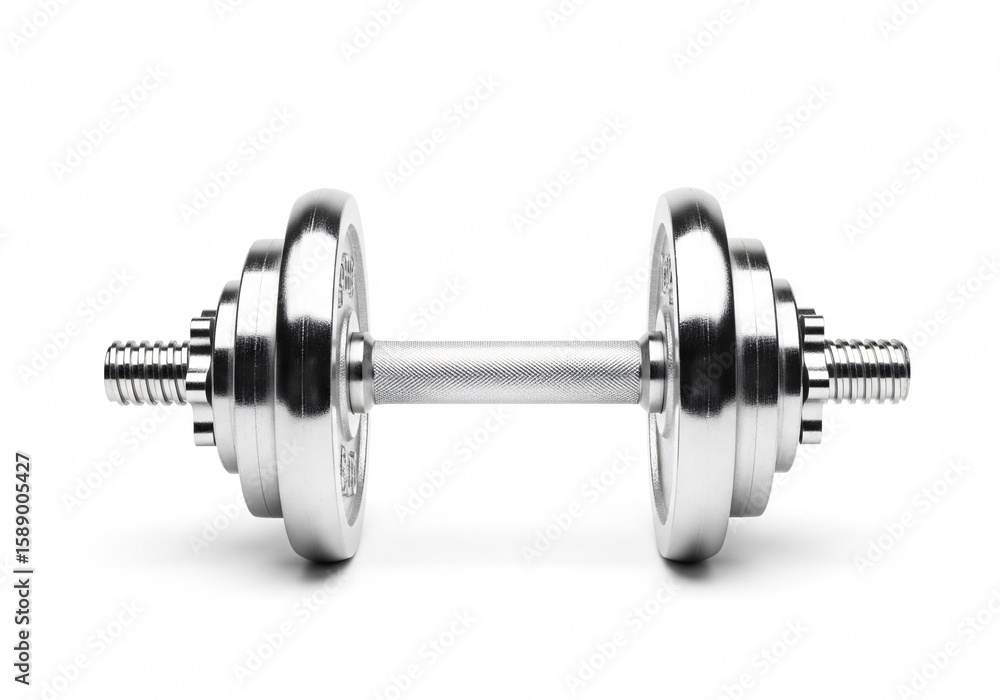 Fototapeta premium Dumbbell on white background isolated