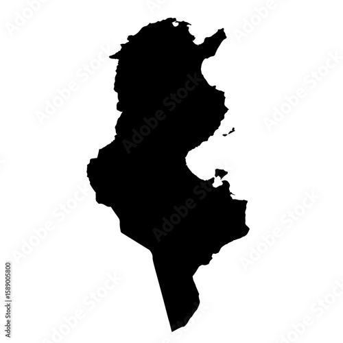 vector map of Tunisia