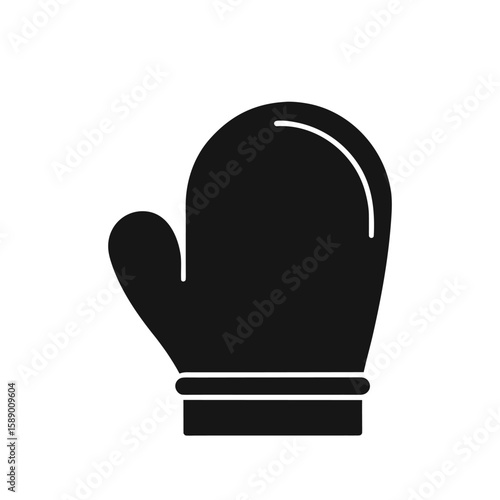 Oven Mitt Silhouette Icon – Heat Resistant Kitchen Glove