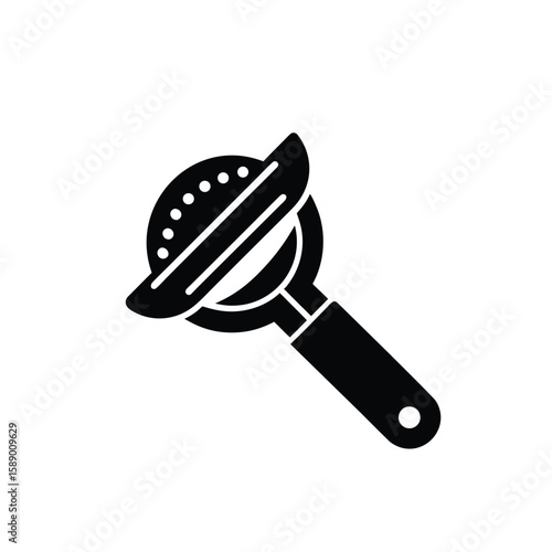 Citrus Juicer Icon – Manual Fruit Squeezer Line Art