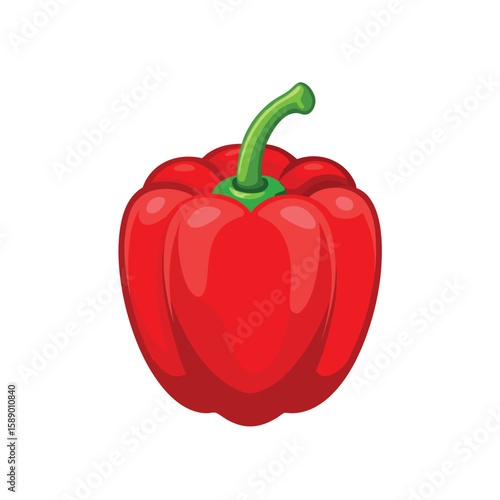 red pepper isolated on white background