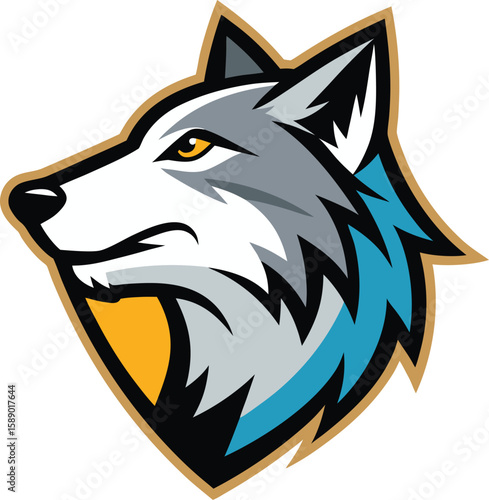 Classic Howling Wolf Head Silhouette in Bold Logo Style