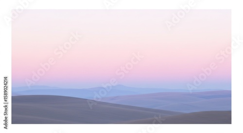 Pastellfarben sanft verlaufend Hügel Morgenlicht umhuellt. AI Generated