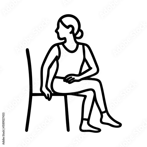 Seated spinal twist yoga pose for back mobility and posture