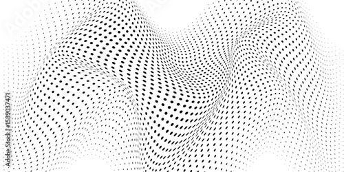 Halftone faded gradient texture. Grunge halftone grit background. White and black sand noise wallpaper. Retro pixilated vector backdrop