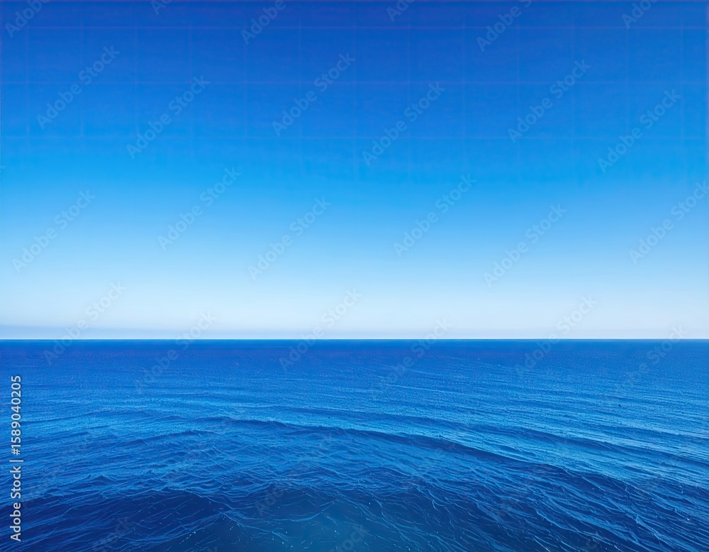 Obraz premium Vast ocean meets clear sky